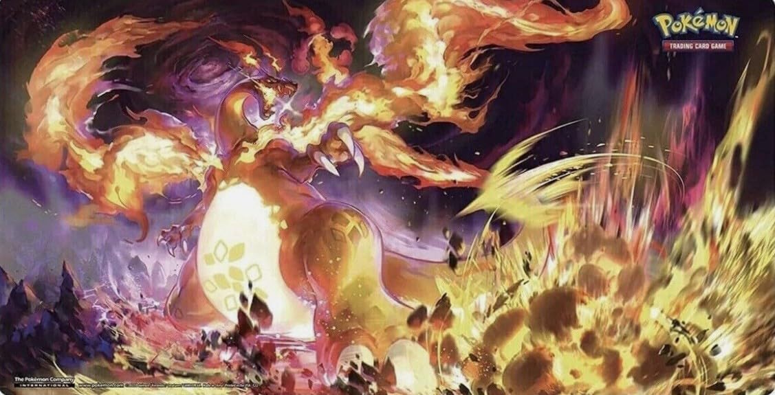 BB-Toy-Trades Compatible with Pokemon TCG Playmat Play Mat Mousepad Table Mat (Charizard Glurak Playmat)