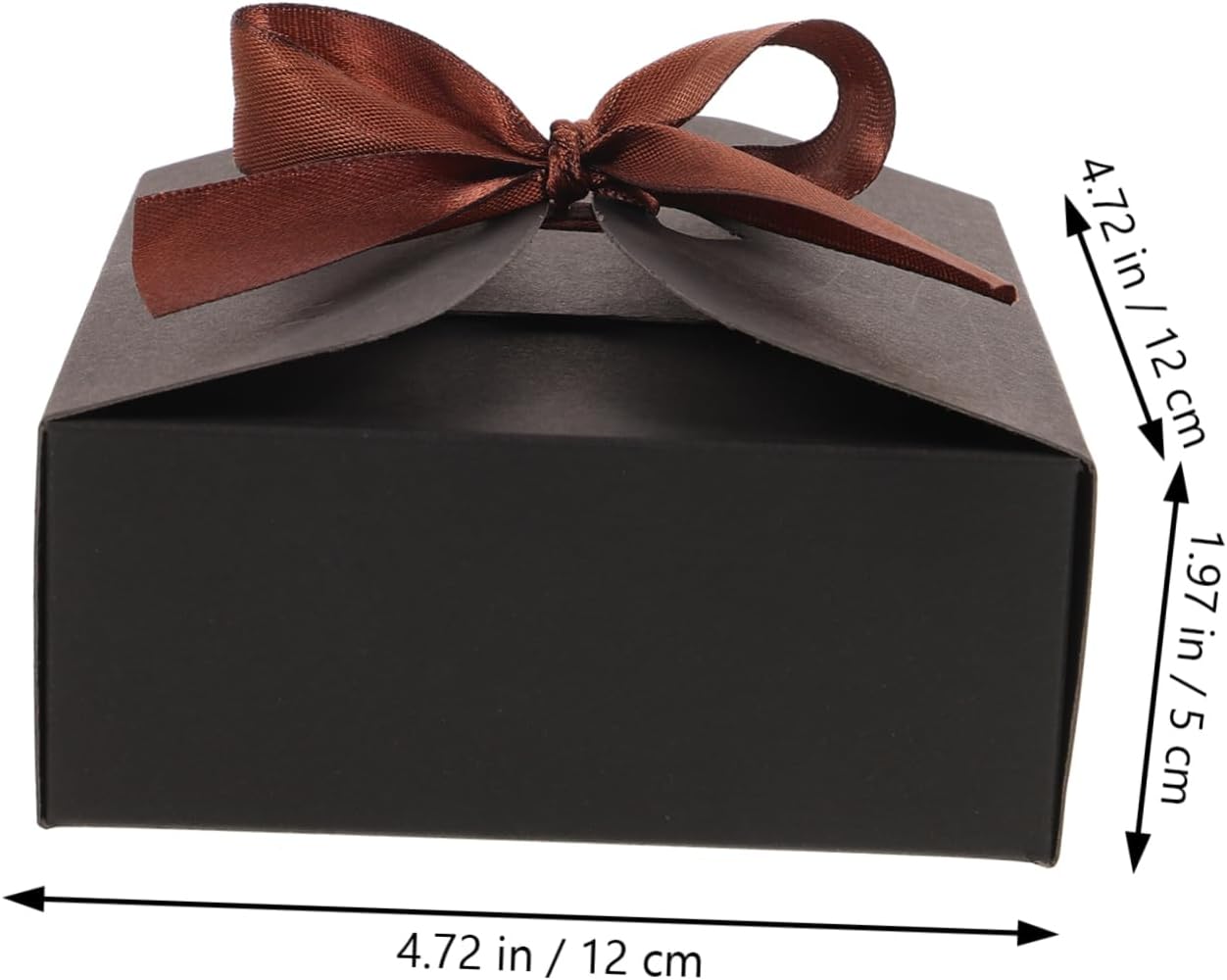 Black Kraft Paper Gift Wrapping Boxes 12 Sets for Nougat and Egg Yolk Crisp