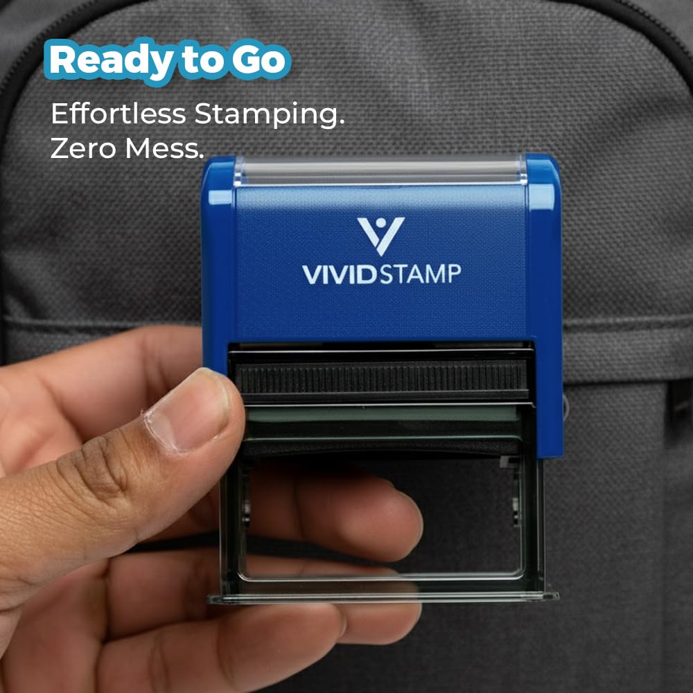 Vivid Stamp Timbri di gomma autoinchiostranti completati insieme in classe per la classificazione (inchiostro blu) - Q-400