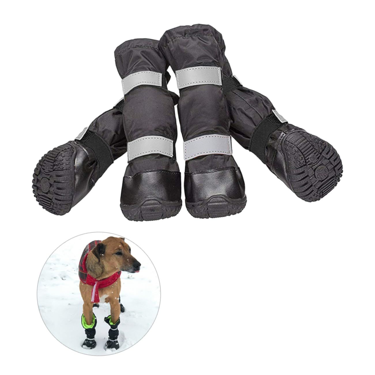 Buty Śnieżne Dla 4-paków Buty Dla Zwierząt Kalosze Przeciwdeszczowe Rozmiar Xs Czarne Wygodne Sporty Dla Psów
