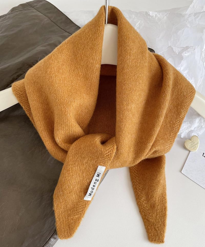 Knitted Triangle Scarf for Women Y2k Head Scarf Downtown Girl Aesthetic Accessories Streetwear Triangle Shawl - Image 2