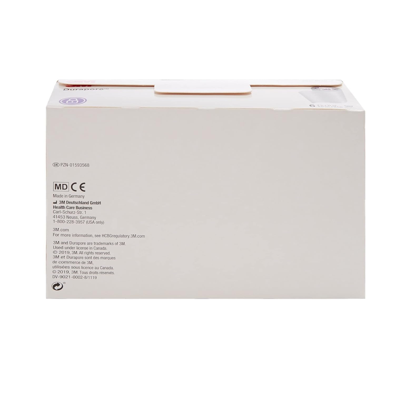 3M Health Care 1538-2 Durapore Surgical Tape, Standard Roll, Silk-Like, 10 yd. L x 2" W (Pack of 60)