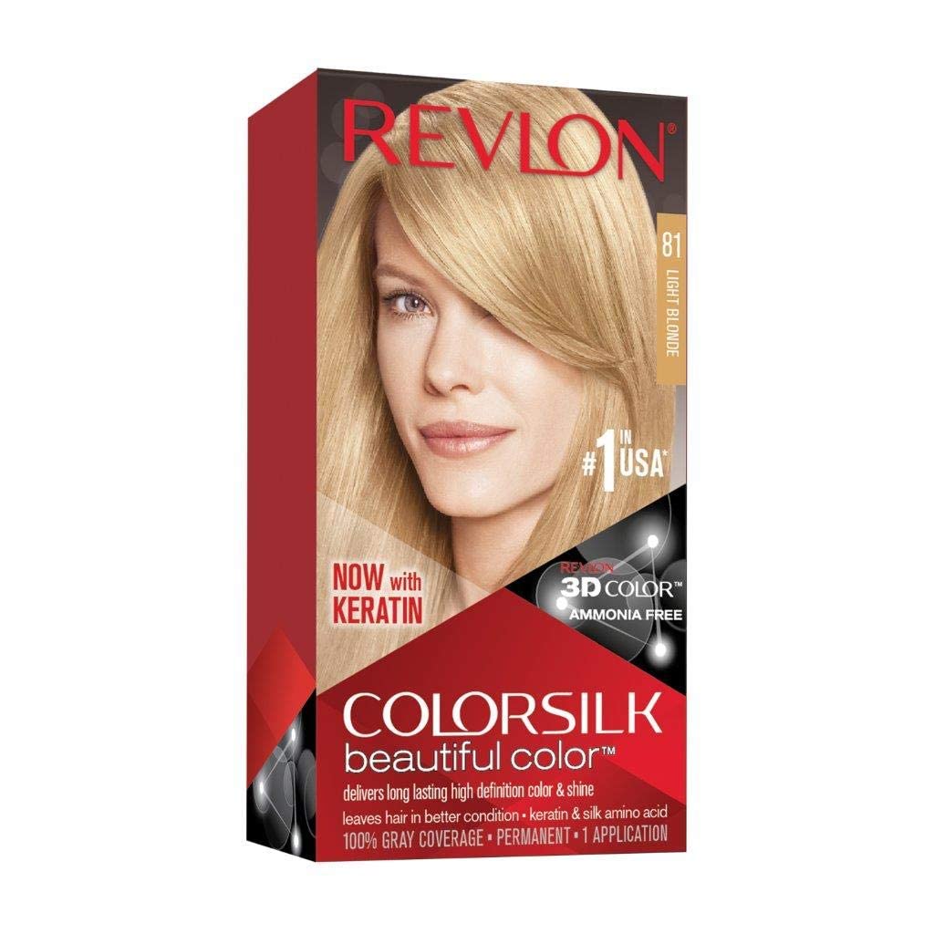 Revlon ColorSilk Beautiful Color, 81 Light Blonde1 kit (Pack of 9)