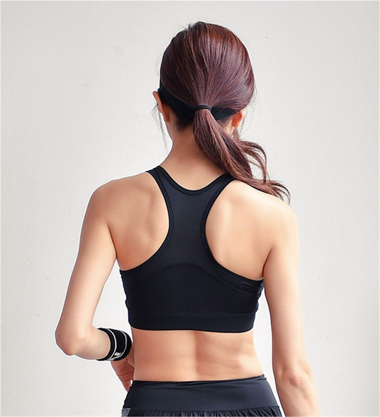 Biustonosz Sportowy Damski Biustonosz Sportowy, Kompresyjny, Odprowadzający Wilgoć, Oddychający, Przeznaczony Do Fitnessu I Jogi Damski(White,M)