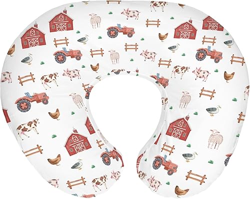 Miniatura 12 de Fundas de almohada de lactancia para niños y niñas, funda elástica suave y elástica para bebés recién nacidos Retazos,Bohemio,Granja,Animales de