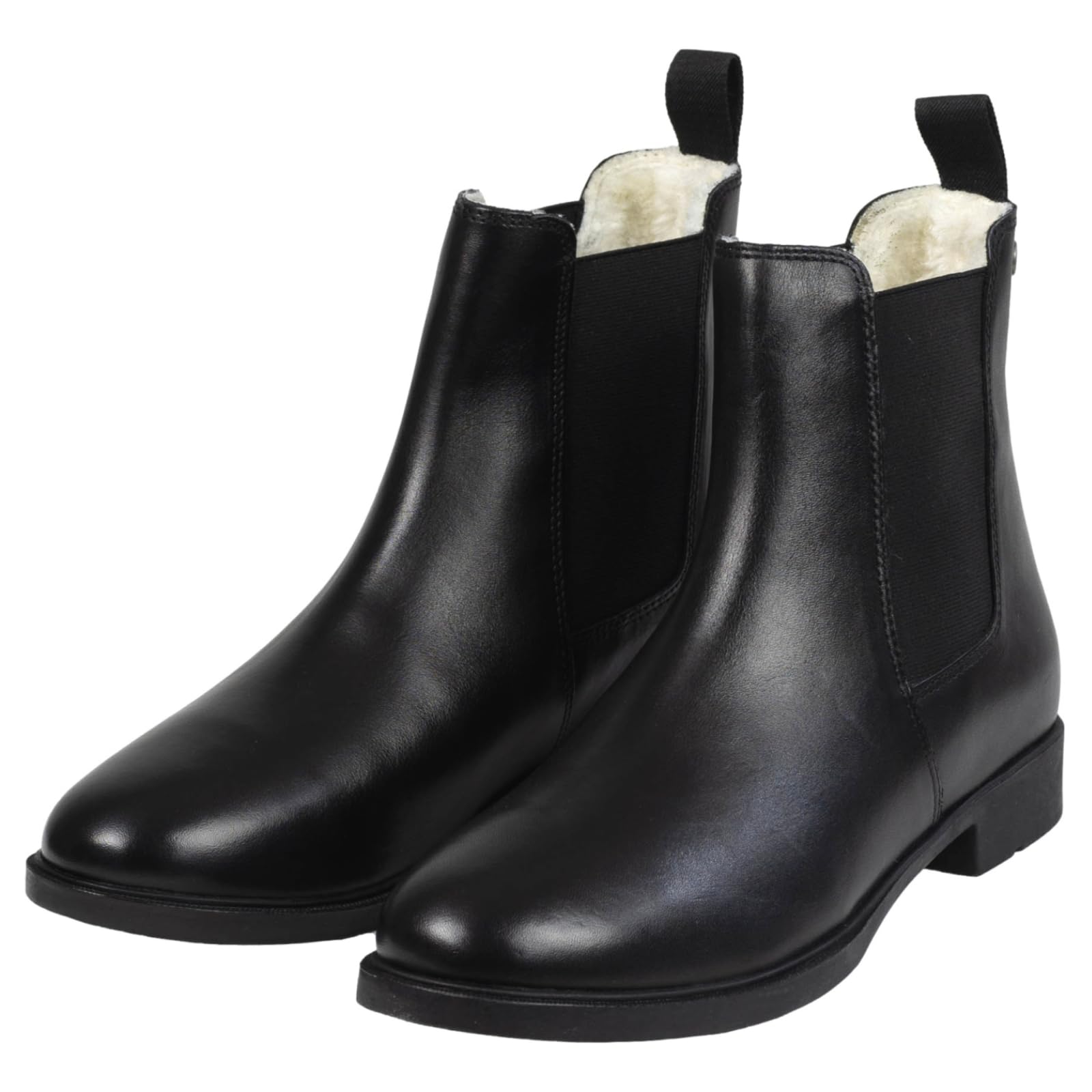 Lazura - Jodhpur Winter Reitstiefeletten Basic Plus | Kinder, Herren & Damen Stiefeletten | mit Fleece-Futter & Pull-On | schwarze Chelsea Boots aus Leder | Reitschuhe | Größe 28-43