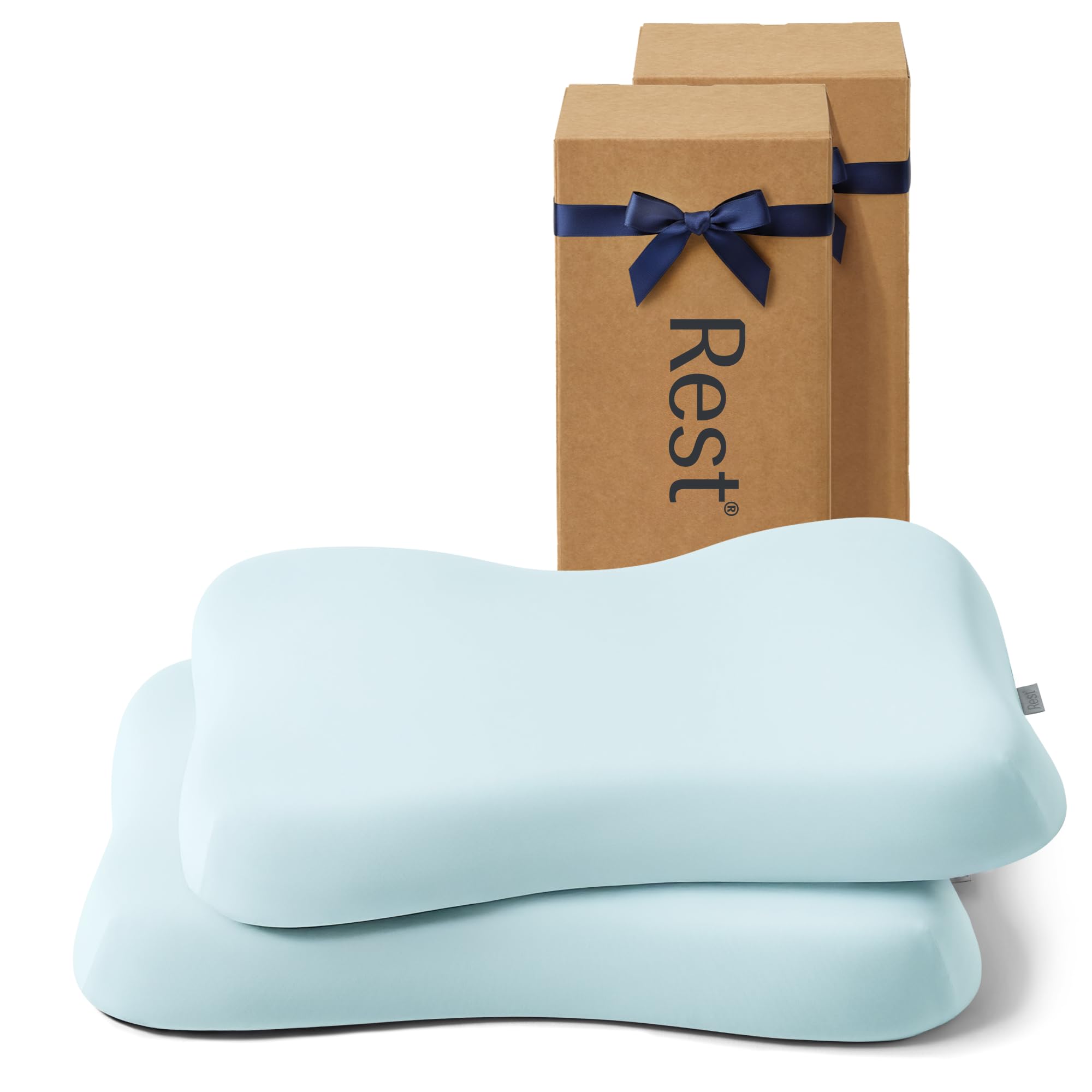 REST® Evercool® Cooling Pillow, Set of 2, Instant Cool-to-Touch Shell Fabric & Breathable Silicone Sponge Core for All-Night Temperature Regulation &