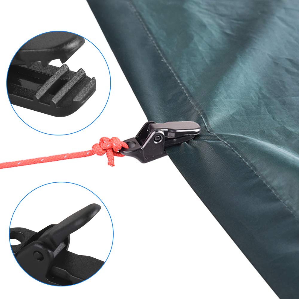 Dadabig 100PCS Pince pour Bache, Tente Clips Plastiques pour Toile d'Ombrage, 3.2X1X1.3 cm | coupe-vent protection solaire pinces tente baldaquin ensemble de supports de bâche clips pinces crocodiles en plastique, noir