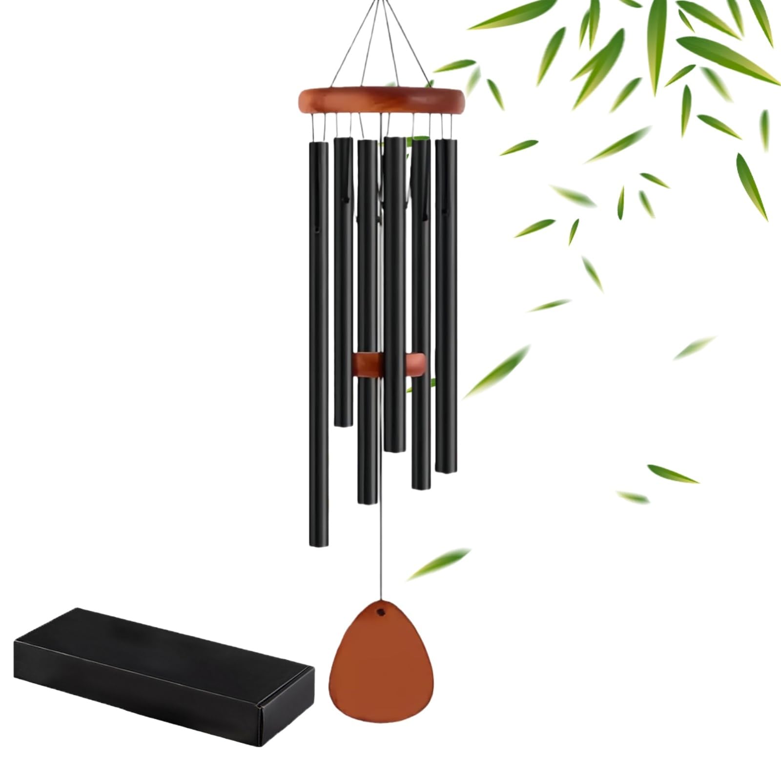 Wind Chimes for Garden, 26 Inch Aluminum Waterproof Wind Chime Indoor Outdoor, 6 Tubes Memorial Wind Chimes Gift for Yard Home Patio Decor