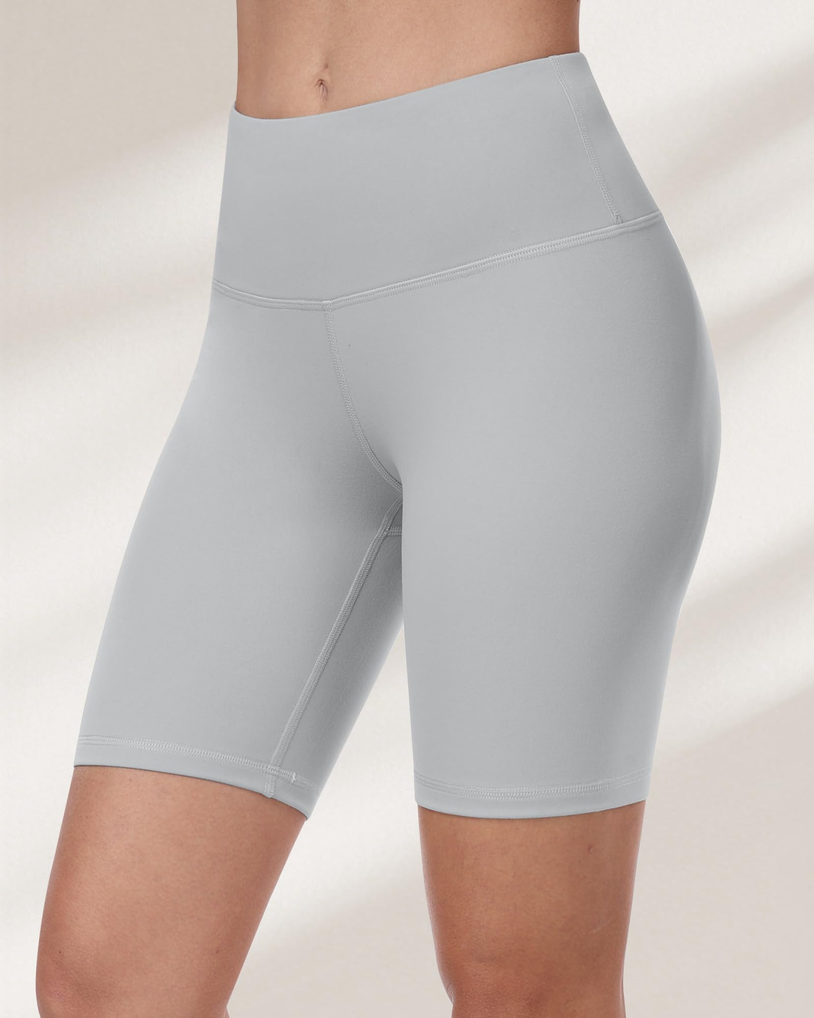 Pantalones cortos de ciclismo para mujer, cintura alta, control de abdomen, suaves, atléticos, gimnasio, yoga — view 8