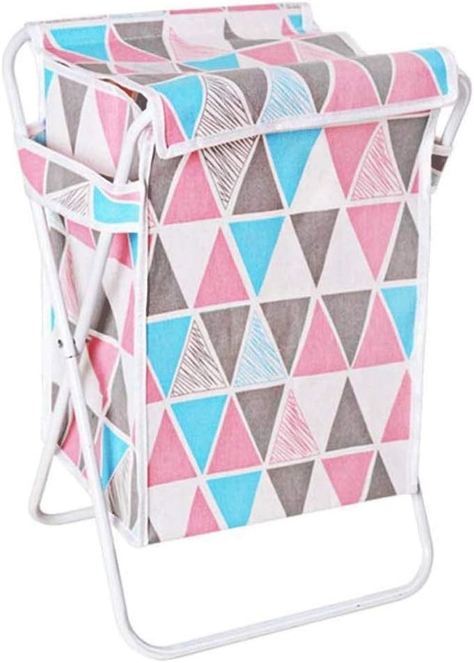 Laundry Basket,Clothes Hamper Organizer Sorter Storage Foldable Dark & Light Hampers with Aluminum e Washing Dirty Cloth Bag for Bathroom Bedroom Garage (Color : D, Size : Medium) (D Large)