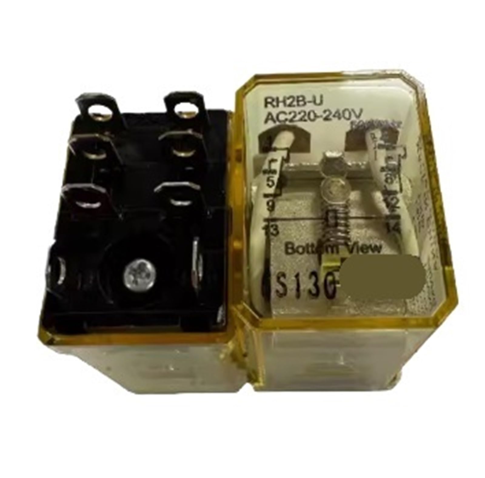 YMUGUEGH 1PCS relay RH2B-UAC220-240 large foot 8-foot RH2B-U