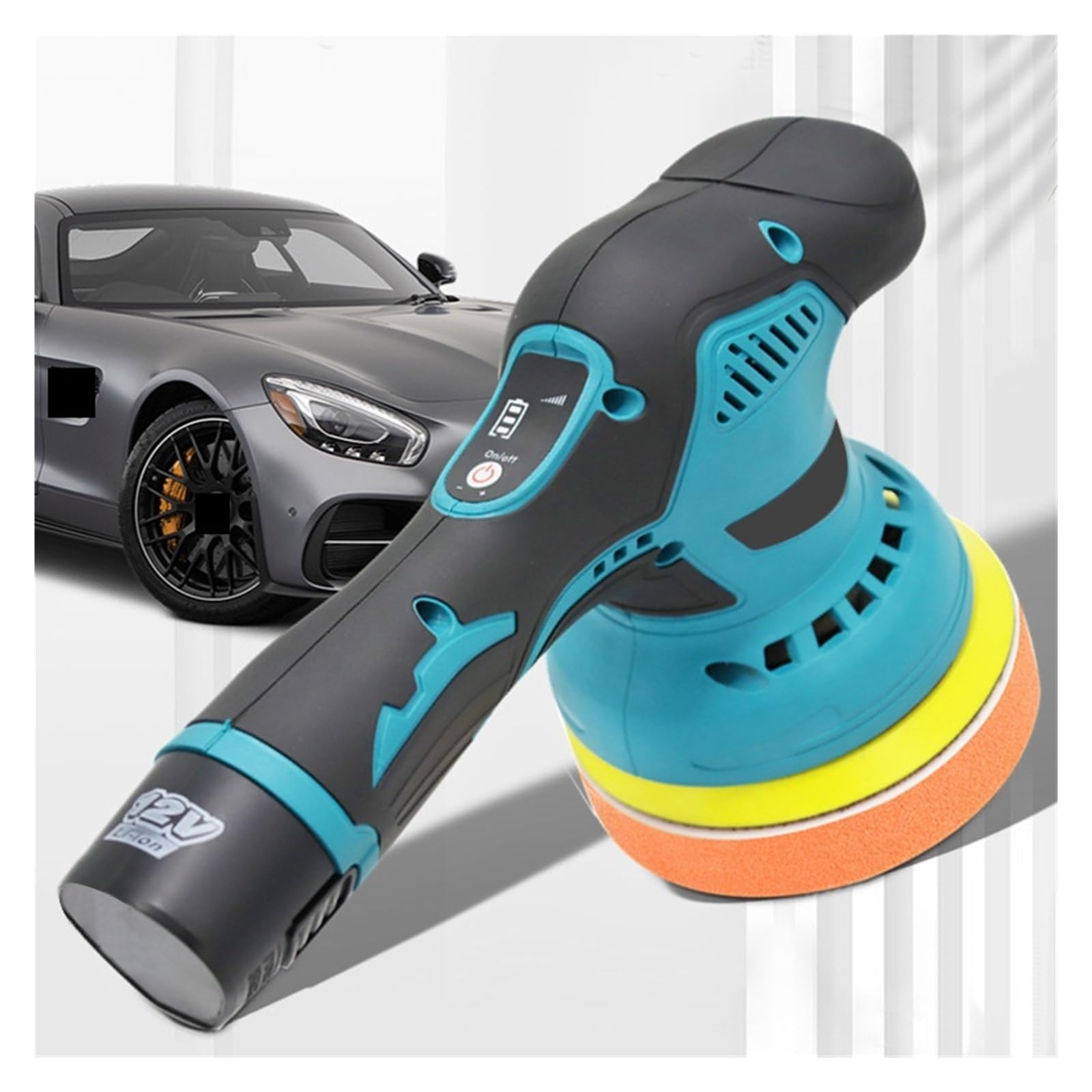 Pulidora de coche inalámbrica 12 V, 2800-5500 rpm, herramienta eléctrica for pulir y encerar,Baja vibración