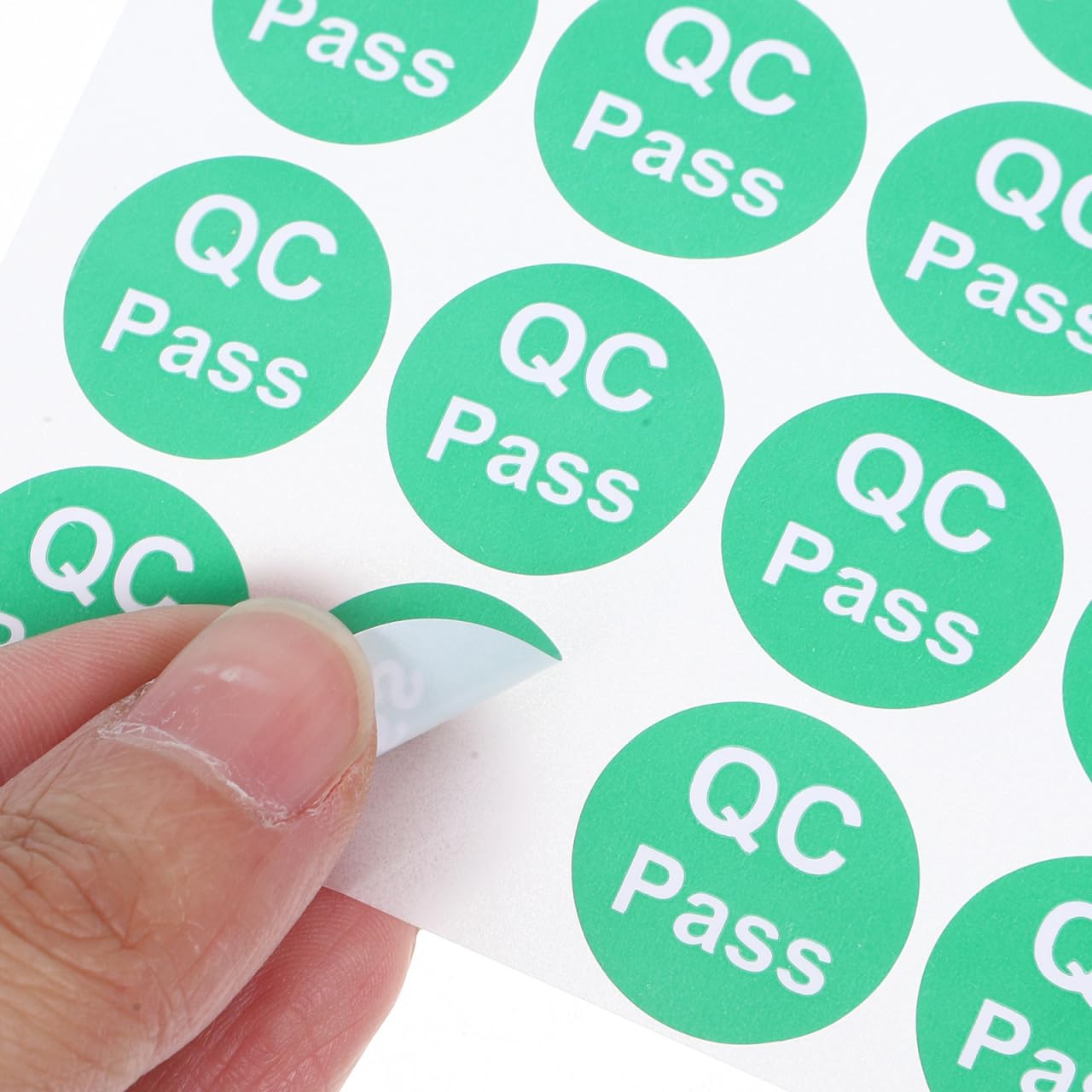 Étiquettes Autocollantes Qc Passé Rondes 2.5 Cm 1000 Pièces Stickers Adhésifs D'Entrepôt Pour Contrôle Qualité Et Expédition
