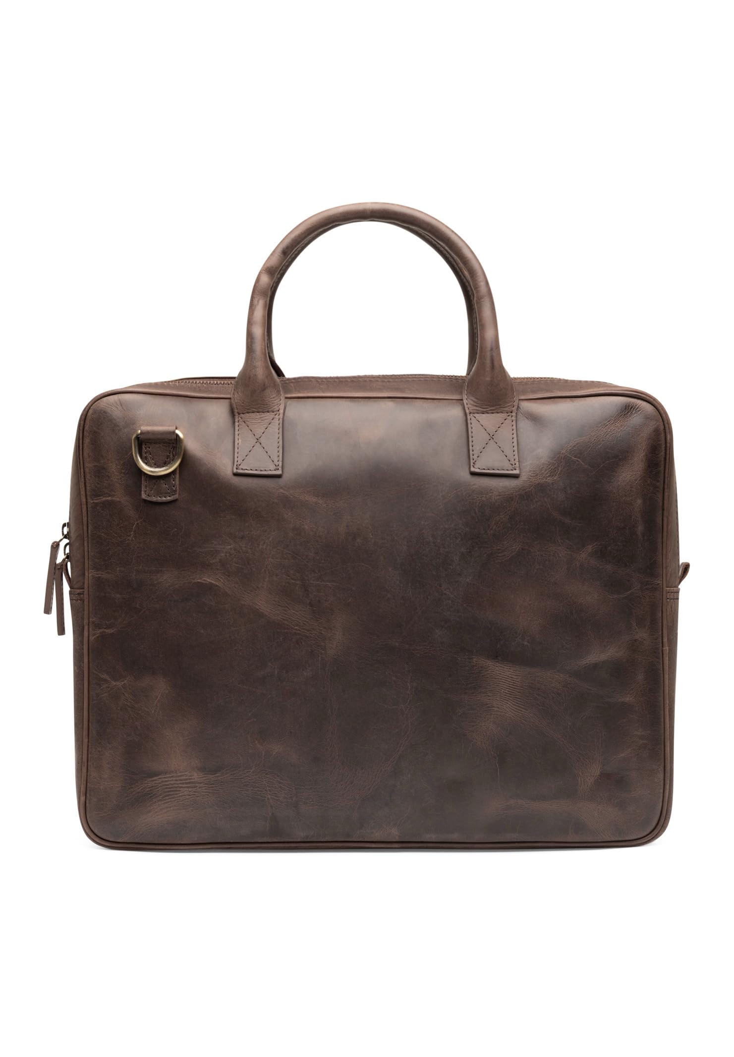 SID & VAIN Sac Ordinateur Portable Cuir véritable 15 Pouces Aden Mallette Professionnelle bandoulière Grand pour Hommes Serviette de Travail Etudiante Marron