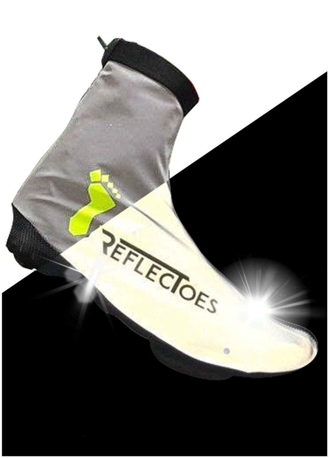 ReflecToes Full Reflective Winter Cycling Shoe Covers for Cycling - for Narrow Road Cycling Shoes - Version 2 - Waterproof, Windproof Overshoes, Rear Zipper - for Men & Women