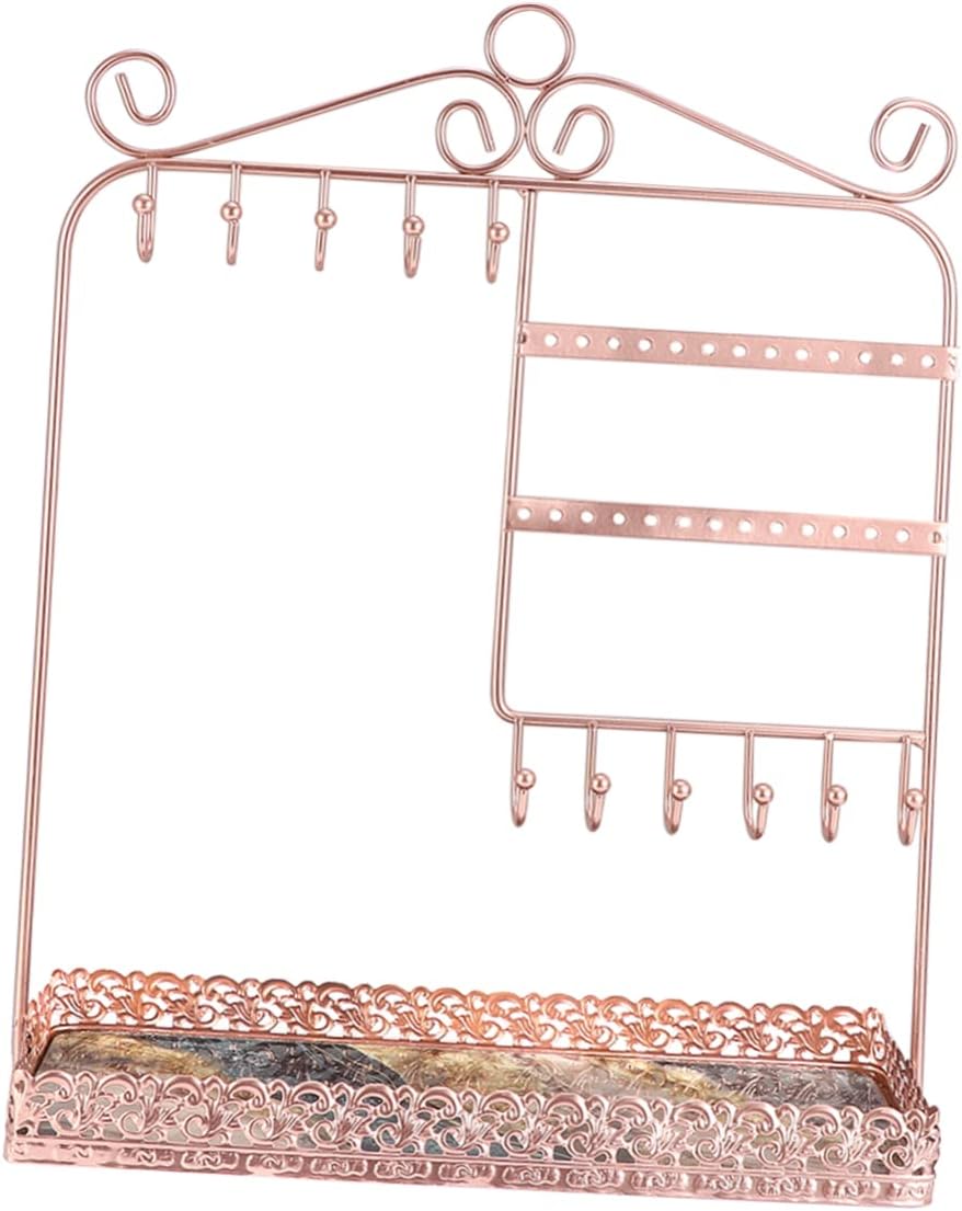 BESTYASH Elegant Necklace Hook Organizer Jewelry Tower Stand Earring Display Holder for Vendors