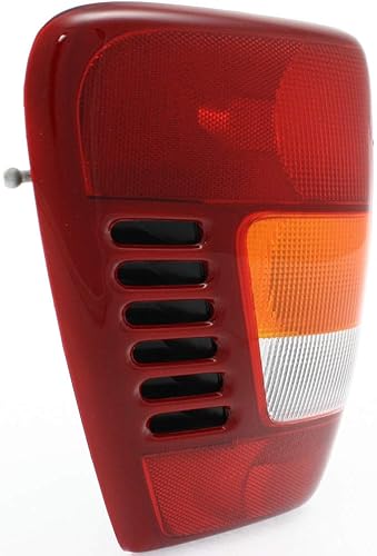 Miniatura 7 de Luz trasera para Jeep Grand Cherokee 1999 2000 2001 2002 lado del conductor  Con bombilla y enchufe  Halógeno  Ámbar  Lente transparente y roja