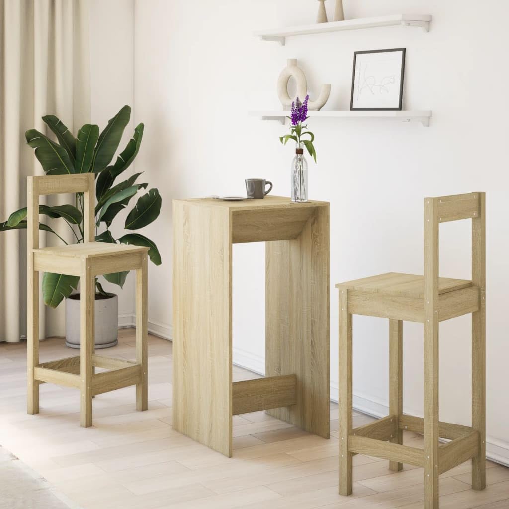 Table de Bar en chêne Sonoma 51x50x103,5 cm Bois d'ingénierie mobilier Polyvalent pour Salon Cuisine Salle à Manger Bureau comptoir extérieur terrasse