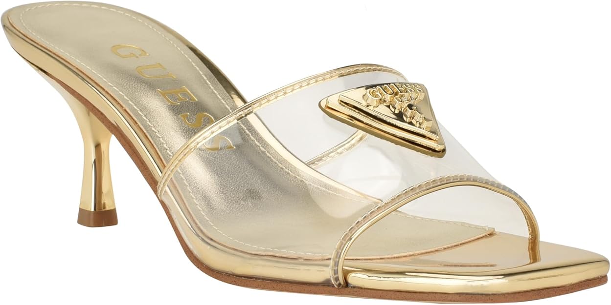 GUESS Dames Lusie hak sandaal, zwart 001, 3 UK, Zwart 001, 36 EU