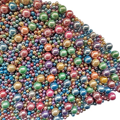 Image of Edible Light Colorful Sugar Pearls Candy Sprinkles 120G / 4.23Ounce Baking Cake Sprinkles Cupcake and Cake Topper Cookie Decorations Wedding Party Valentines Halloween Christmas Supplies