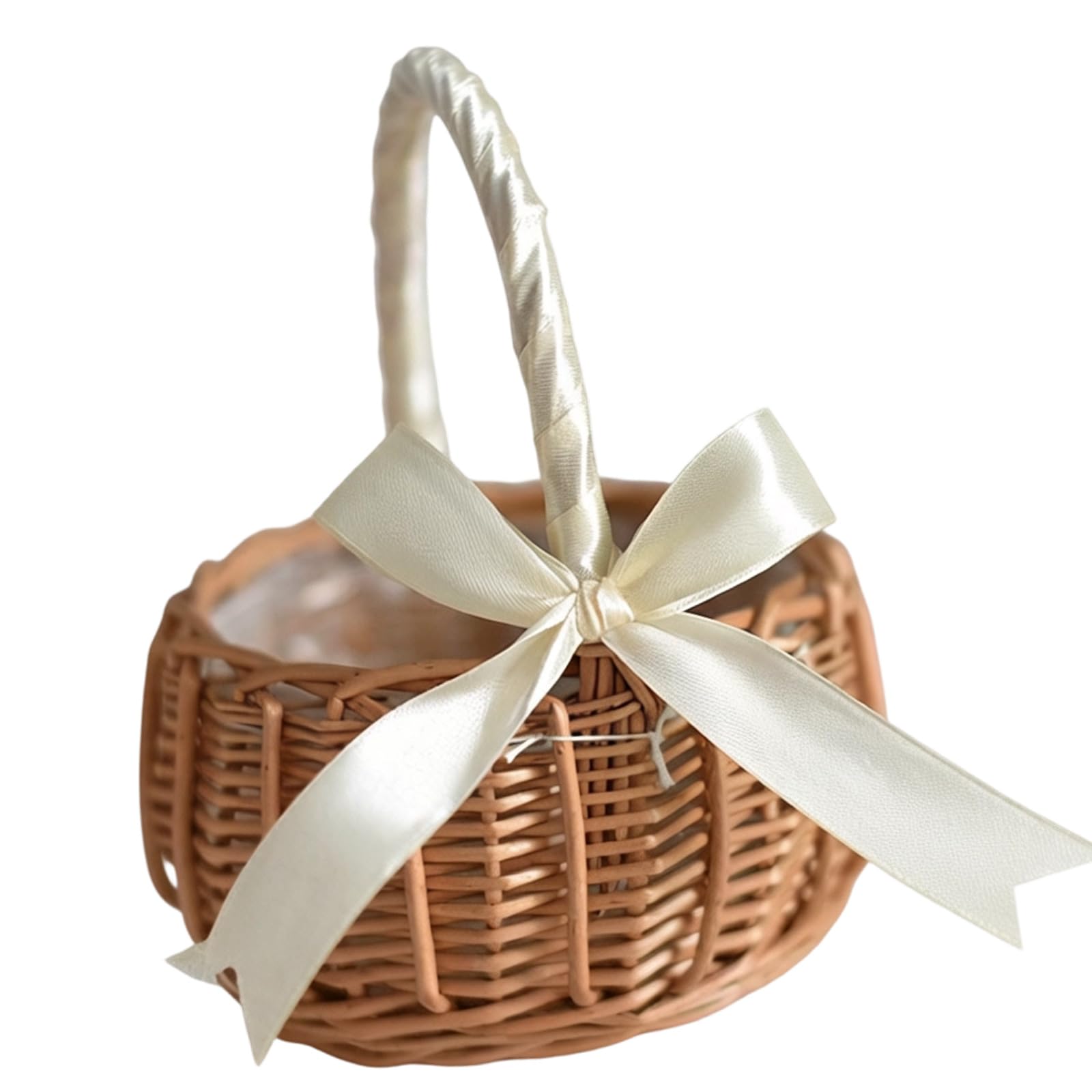 TFAOYS Wicker Flower Basket with Sturdy Construction Willow Storage Ideal for Wedding Decors and Household Use Multipurpose