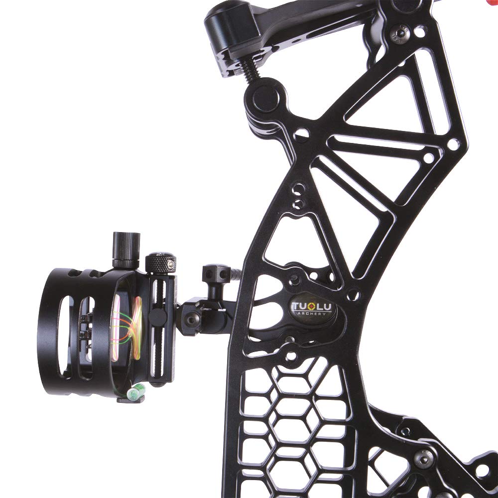 AMEYXGS Tiro con L'Arco Bow Sight Mirino per Arco Composto 5 Pin Vista Mirini Regolabile Mancino e Destrorso