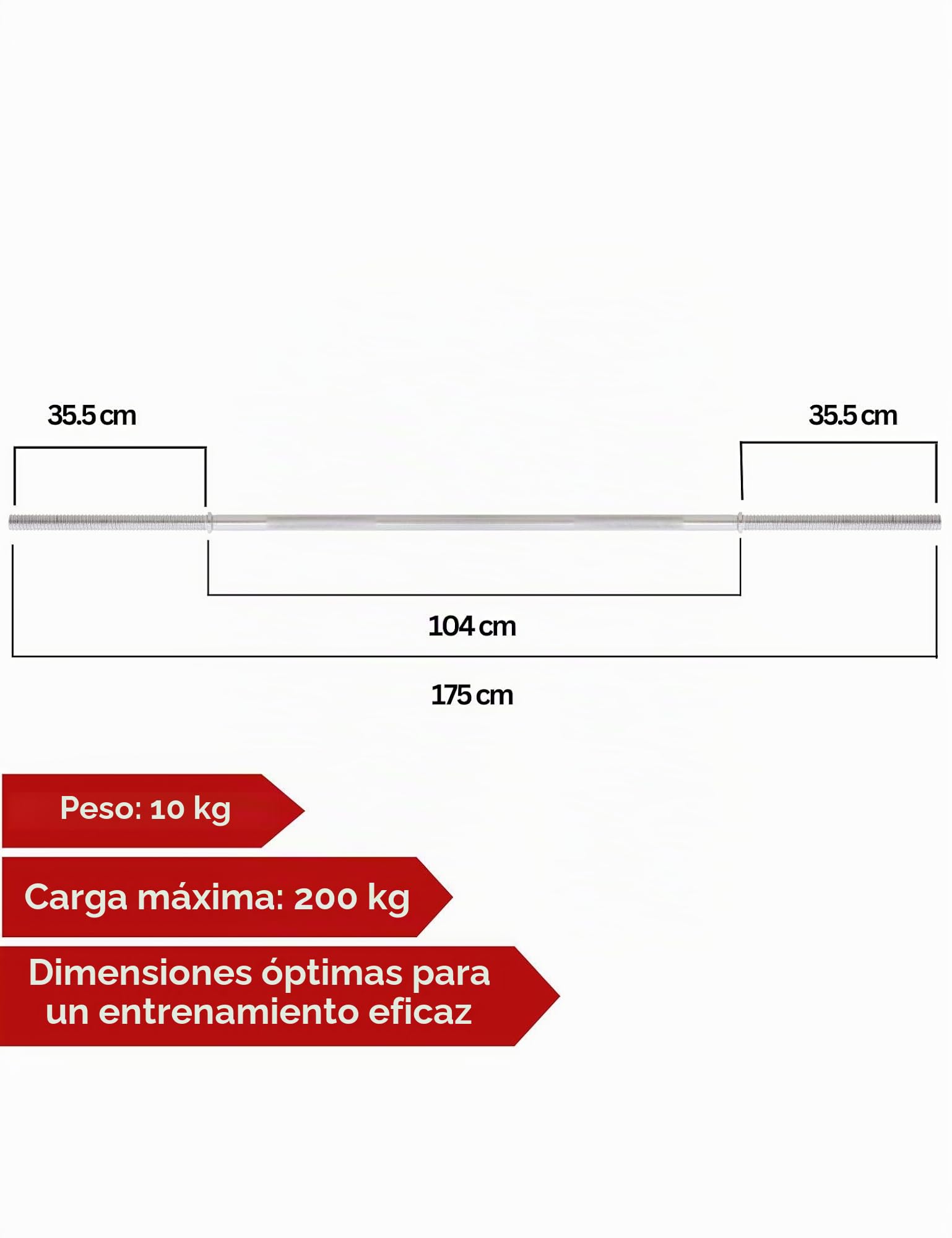 Juego de mancuernas, 25 - 110 kg, barra de pesas con discos de peso para entrenamiento de fuerza y prensa de banco