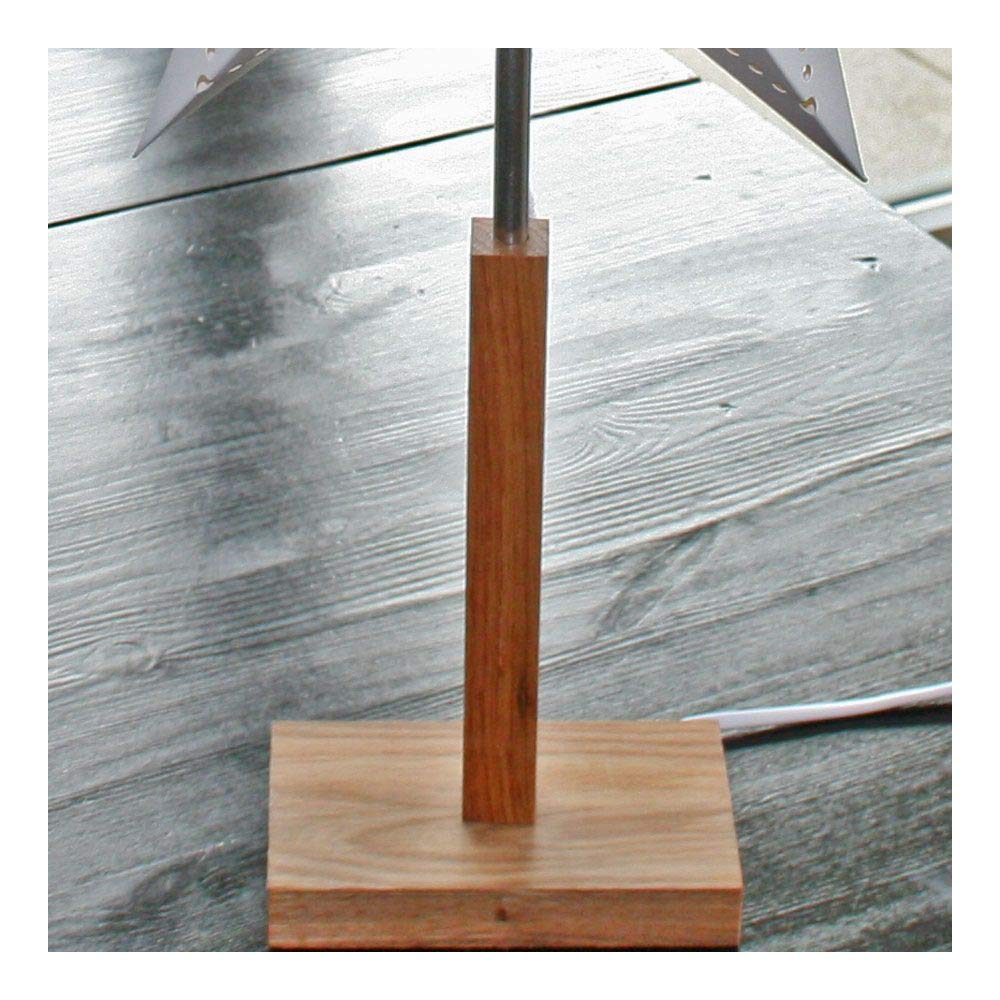 Edler Weihnachtsstern Papierstern Papierleuchte mit Holz-Ständer