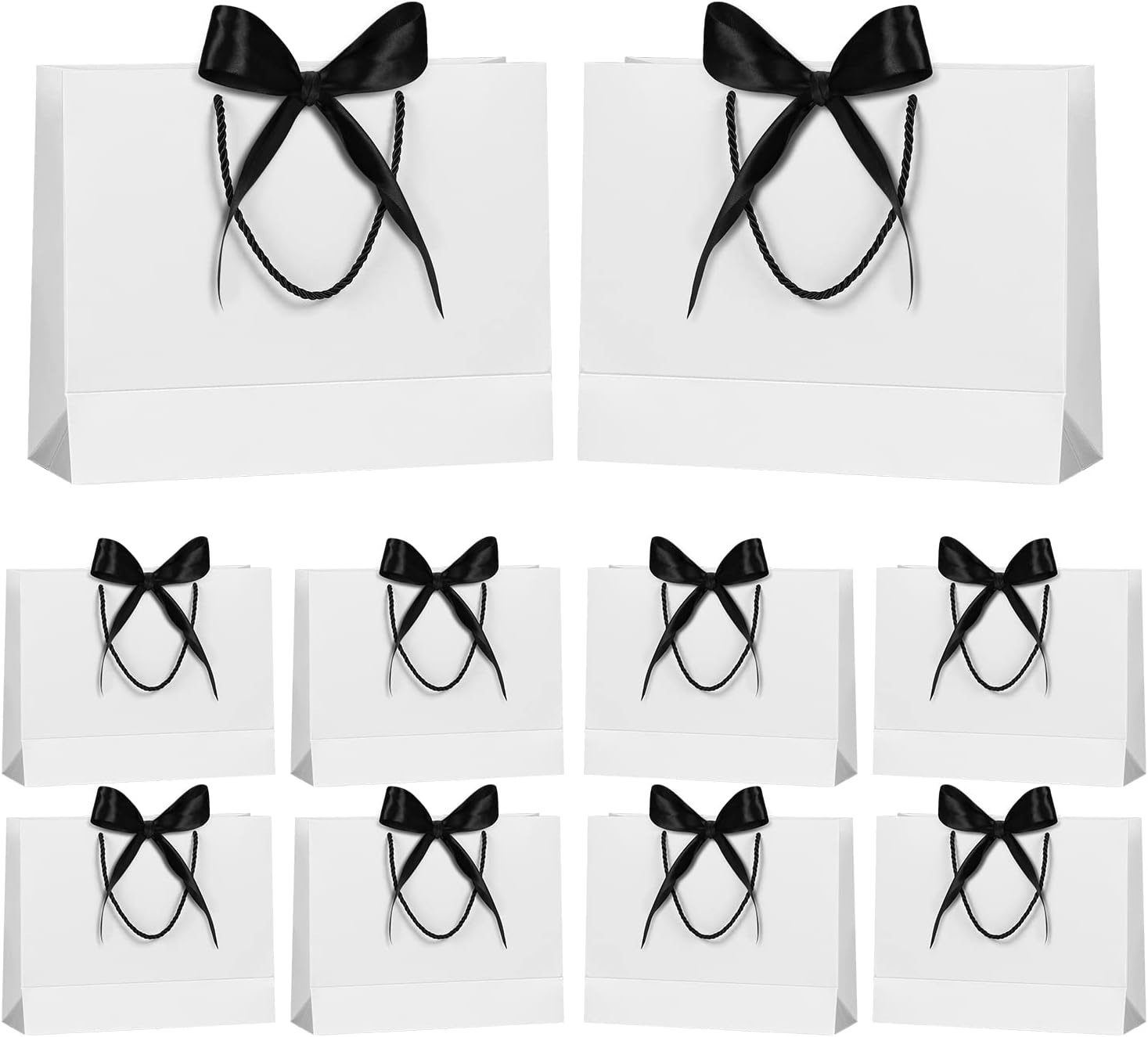 Gift Bags with Bow Ribbon, Etercycle 10 Pack Paper Gift Bags with