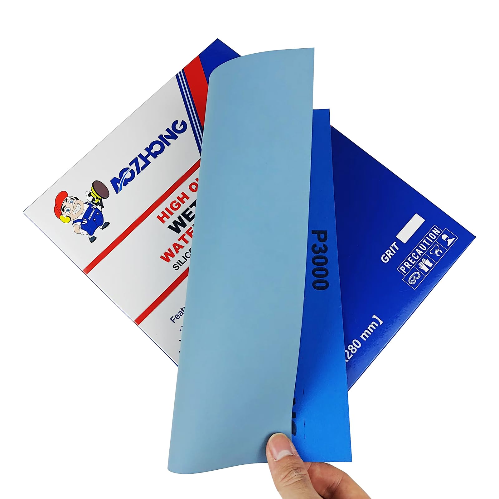 25 fogli di carta abrasiva a grana 3000, 25 fogli di carta vetrata a umido e asciutto, al carburo di silicio per legno, metallo, levigatura e lucidatura automobilistica, impermeabile e