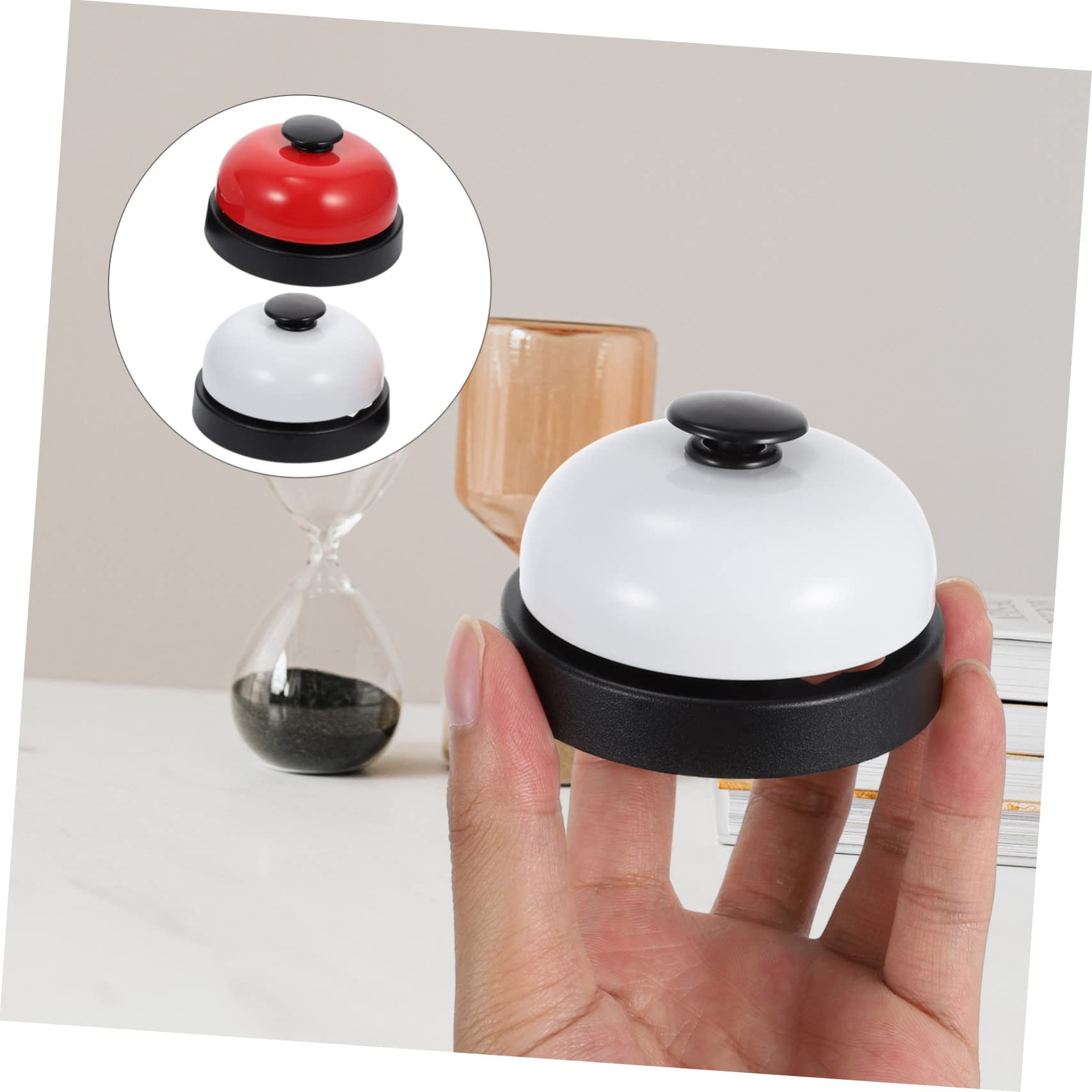 ABOOFAN 2pcs European Style Restaurant Bell Bar Restaurant Hand Bell For Dining Table