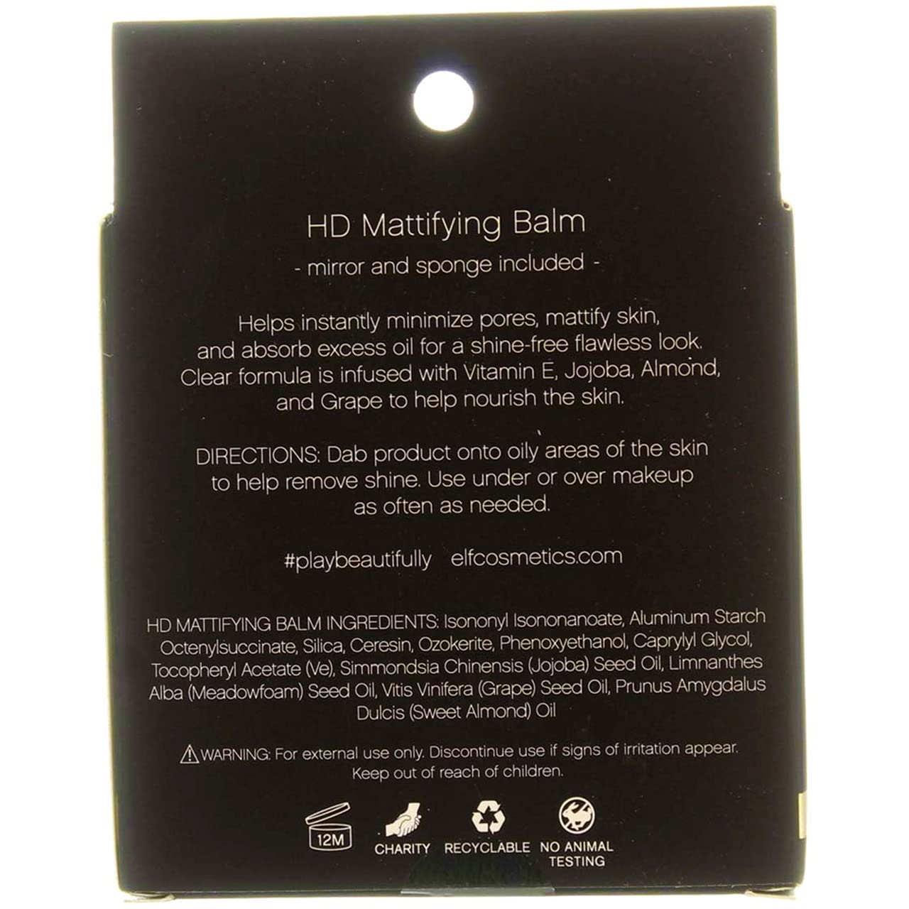 e.l.f. HD Mattifying Balm for use as a Foundation for Your Makeup, Provides a Shine Free Look, Portable Mirrored Compact 0.3 Ounce 3