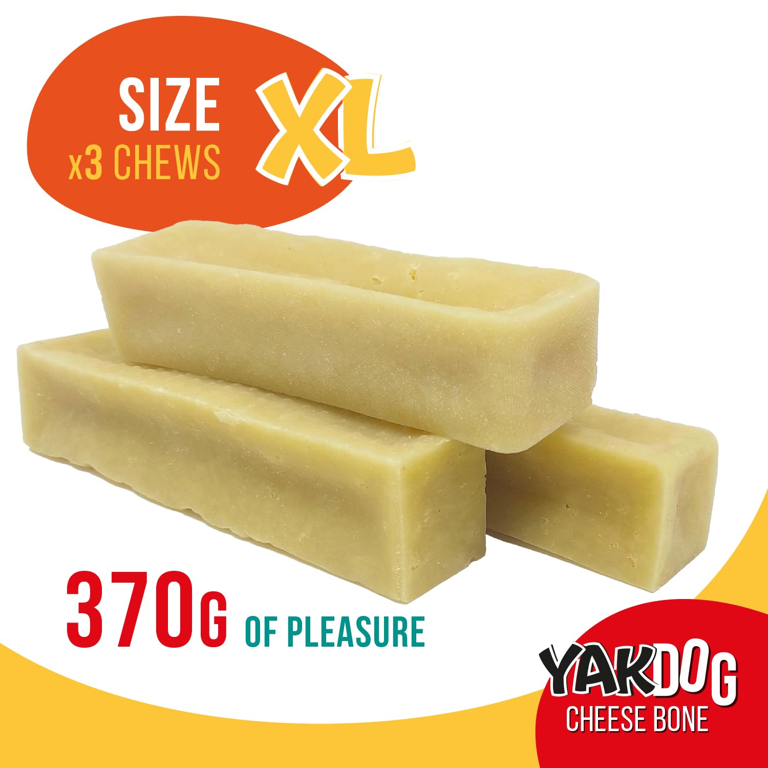 YAKDOG - Cheese Sticks for Dogs - Long-Lasting Chew Treats - 100% Natural - Traditional Himalayan - Made in Belgium - XL - 3 Unit - Image 3