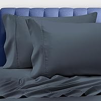 Vista 25 de Pizuna Juego de 2 fundas de almohada 100% algodón de 1000 hilos de tejido satinado de algodón de fibra larga con cierre de sobre, calidad de hotel