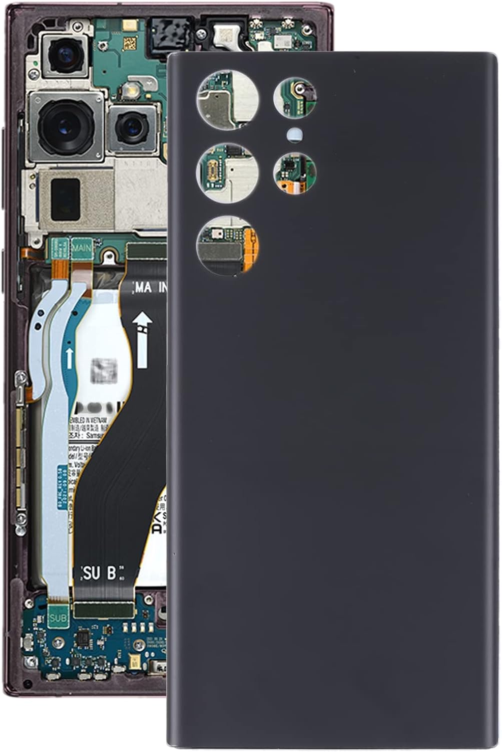 Cellphone Back Cover Replacement Repair Parts for Samsung Galaxy S23+ SM-S916B OEM Glass Battery Back Cover, Fix Broken Back Housing Cover