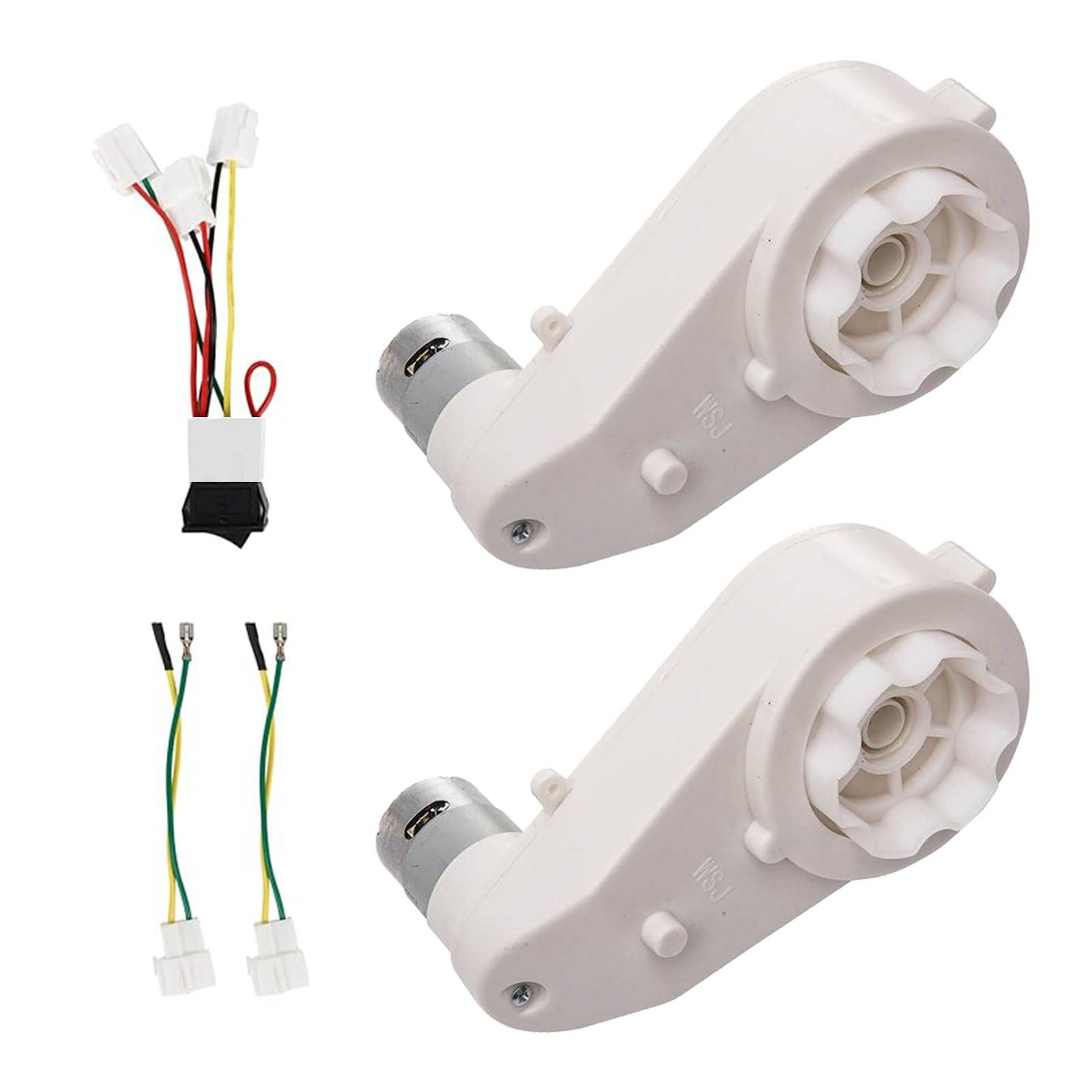Aisny 2 Moteurs électriques 12V 18A 160W 40000 TR/Min RS550 Blanc pour Voiture Electrique Enfant, Moteur électrique Pièces Détachées Voiture