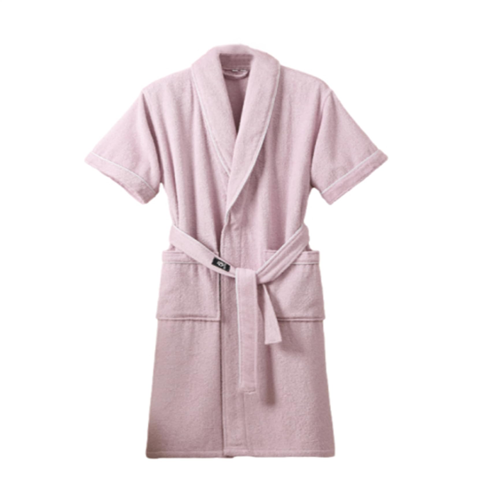 Women's & Men's 100% Cotton Terry Cloth Robe, Lightweight Short Sleeve Bathrobe with Pockets, Soft & Absorbent, Fast-Drying