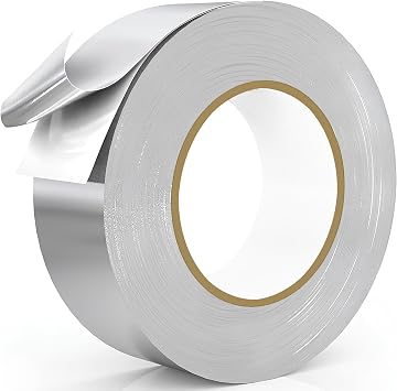 ELK Aluminum Foil Tape - 3.25 Mil Industrial Grade Adhesive - Ideal for HVAC Sealing, Patching, Metal Repairs, Hot and Cold Air Ducts - Premium Quality Pipe Tape 1.88 in x 150 ft