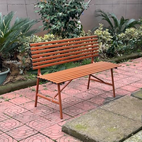 Banco de jardín exterior de metal con acabado de alta gama intemperie
