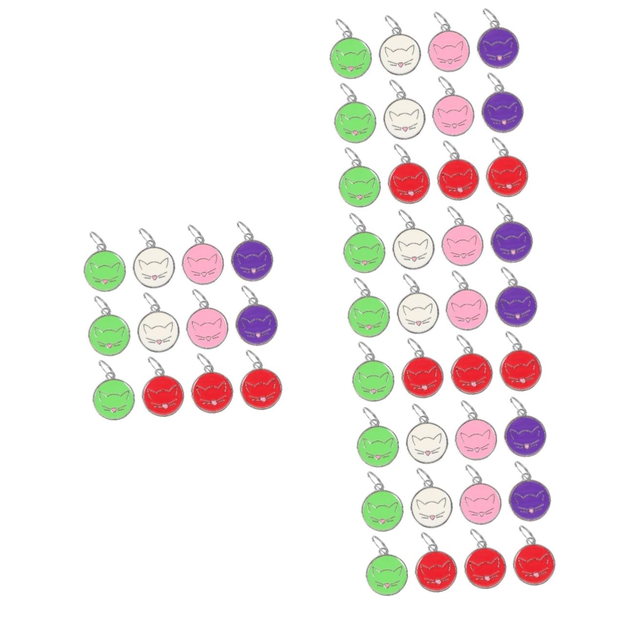 Yardwe 4 Sätze Katzenanhänger Aus Gravur Id Tags Für Haustiere Namensschilder Für Katzen Und Diy Personalisierbare Tiermarken Zufällige Zufällige Farbe 12 Stück * 4