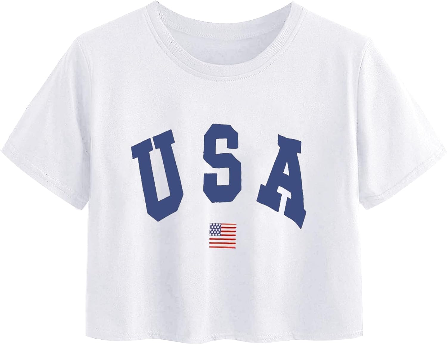 Avanova Women Graphic Oversized Ripped Boxy Tee Shirt Distressed Short Sleeve Crop Top Small White Y2