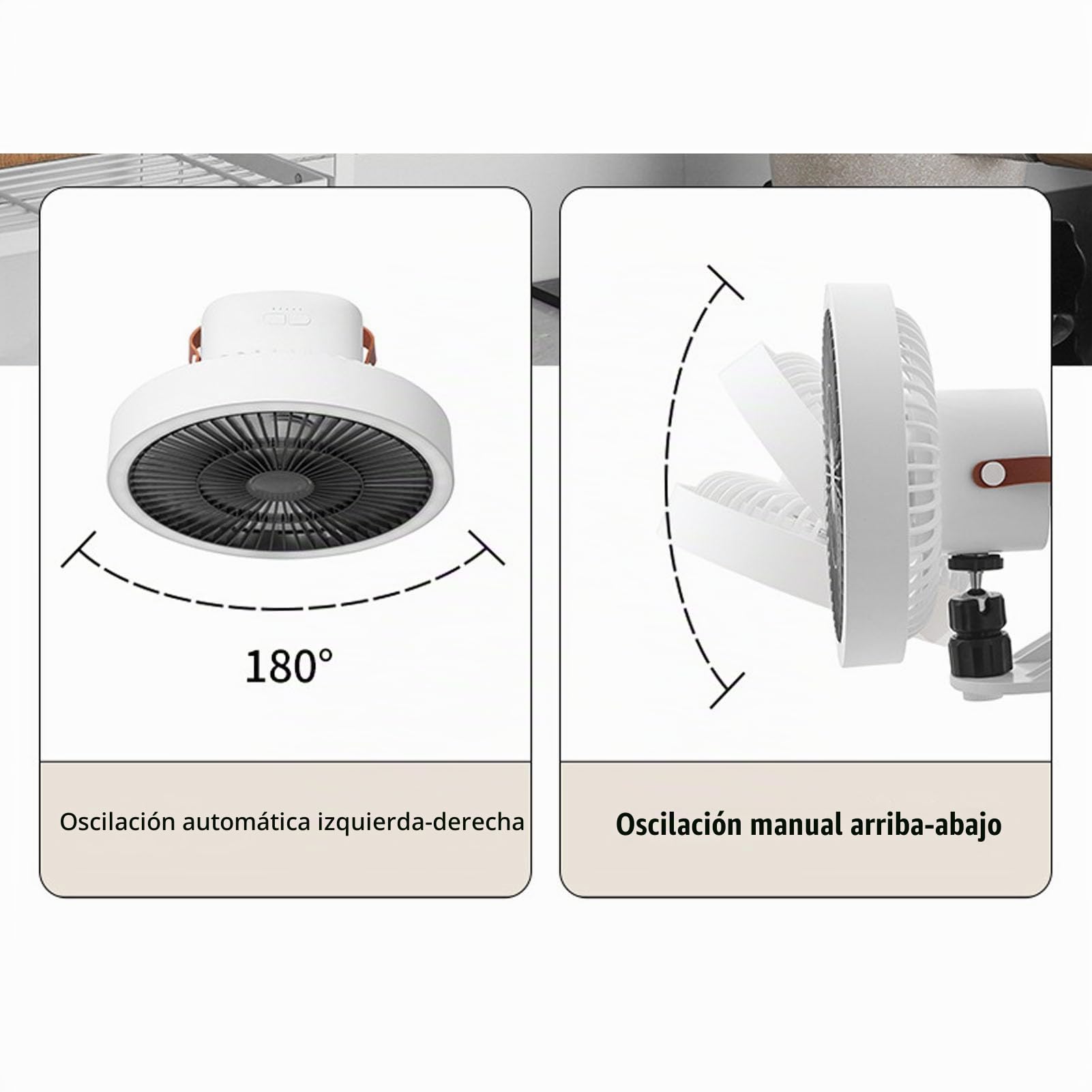 Ventilador Pequeño De Pared Con Control Remoto Luz Nocturna Y 3 Velocidades Oscilante Para Dormitorio Oficina En Casa Garaje O Taller Diseño Compacto Y Fácil Instalación