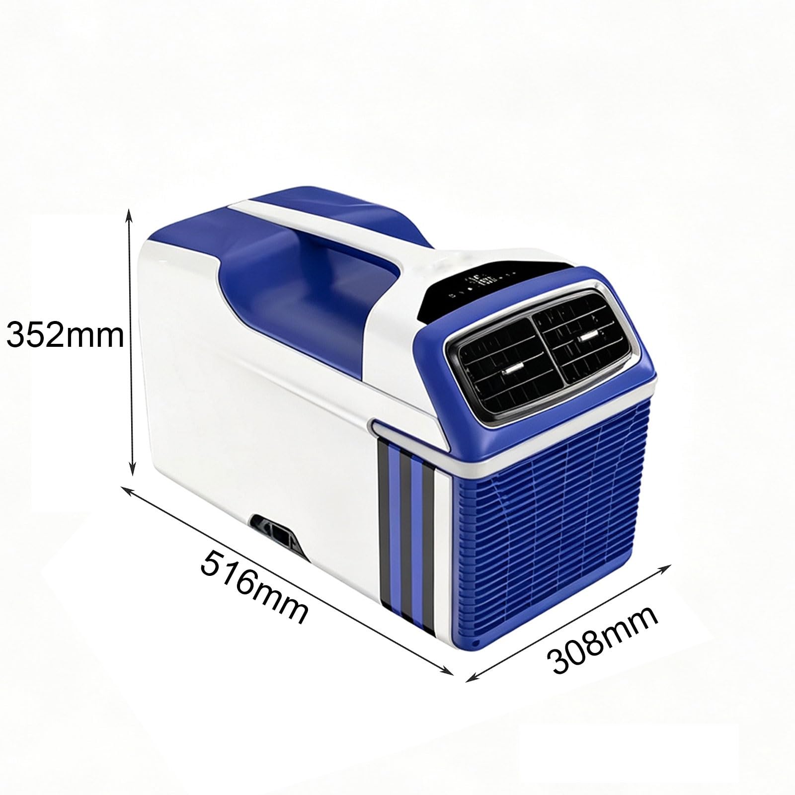 220-240V Condizionatore Casa Portatile, 4436 BTU, Raffreddamento 1300 W | Senza Scarico Delll'Acqua 4 Livelli di Velocità Risparmio Energetico Climatizzatore Campeggio per Soggiorno Ufficio Camper