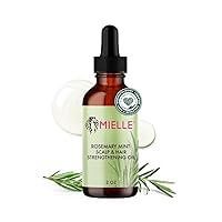 Vista 1 de Mielle Organics - Aceite capilar de romero y menta - Aceite fortalecedor de biotina infundido para el cuidado del cabello rizado y dañado