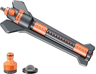 Oscillating Sprinkler with Metal Base Covers Up to 3,766 sq. ft.