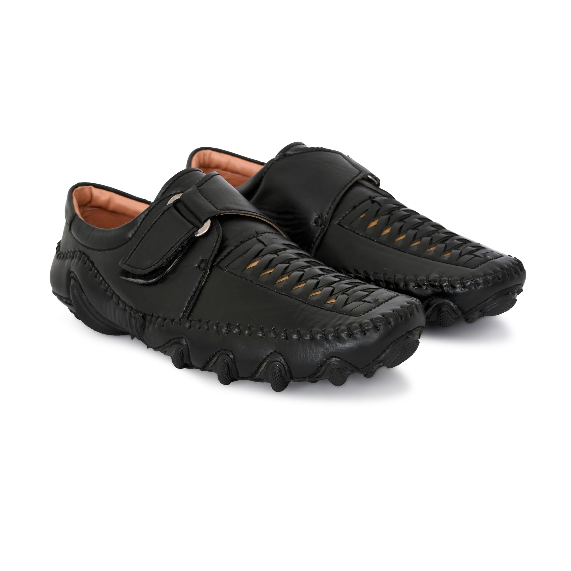 zokaro Men's Shoes in Leather - Suitable for Casual and Formal Wear - Round Toe Design with Comfortable Fit Size 9 | Color: Black |-picture-57