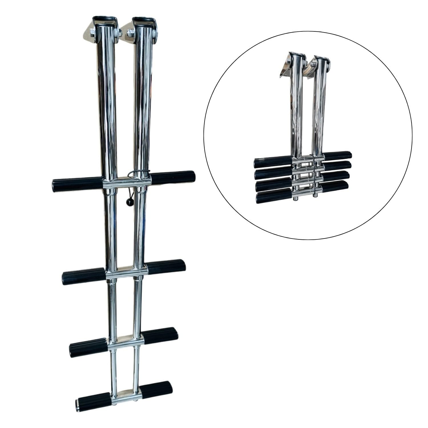 TREPPE Échelle télescopique en acier inoxydable pour bateaux 4 marches