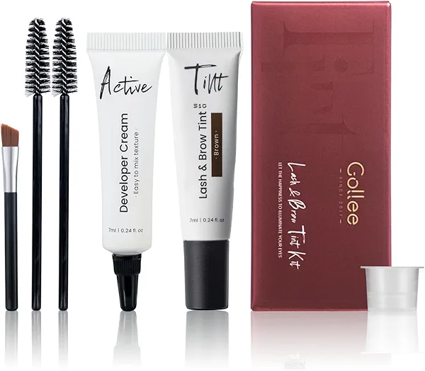 Lash Color Kit Brown Professional Lash and Brow Color Kit with Natural Effects Long Lasting Lasts 4 Weeks Easy to Use for Salon & Home Use