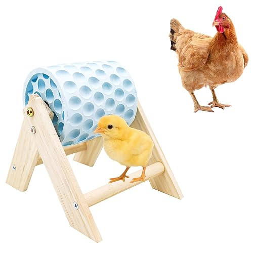 Chicken Coop Accessories, Beak Grinding Calcium Stone with Wooden Stand,